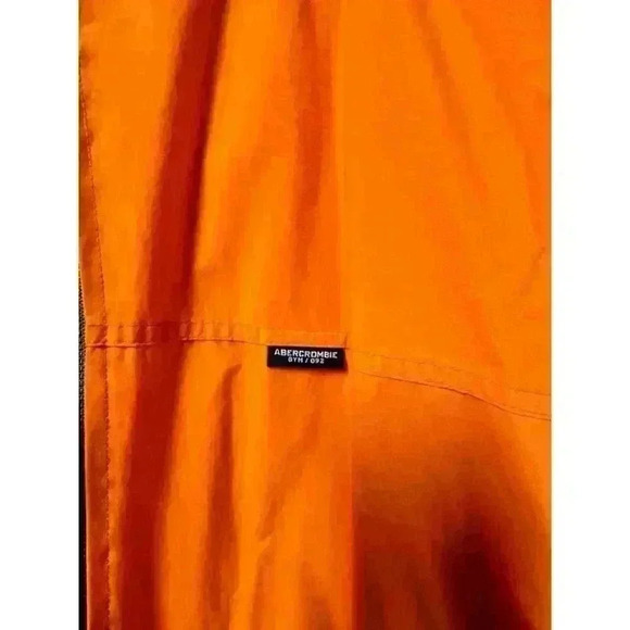Orange Abercrombie and Fitch Gym issue Size large Windbreaker lightweight - Picture 3 of 11